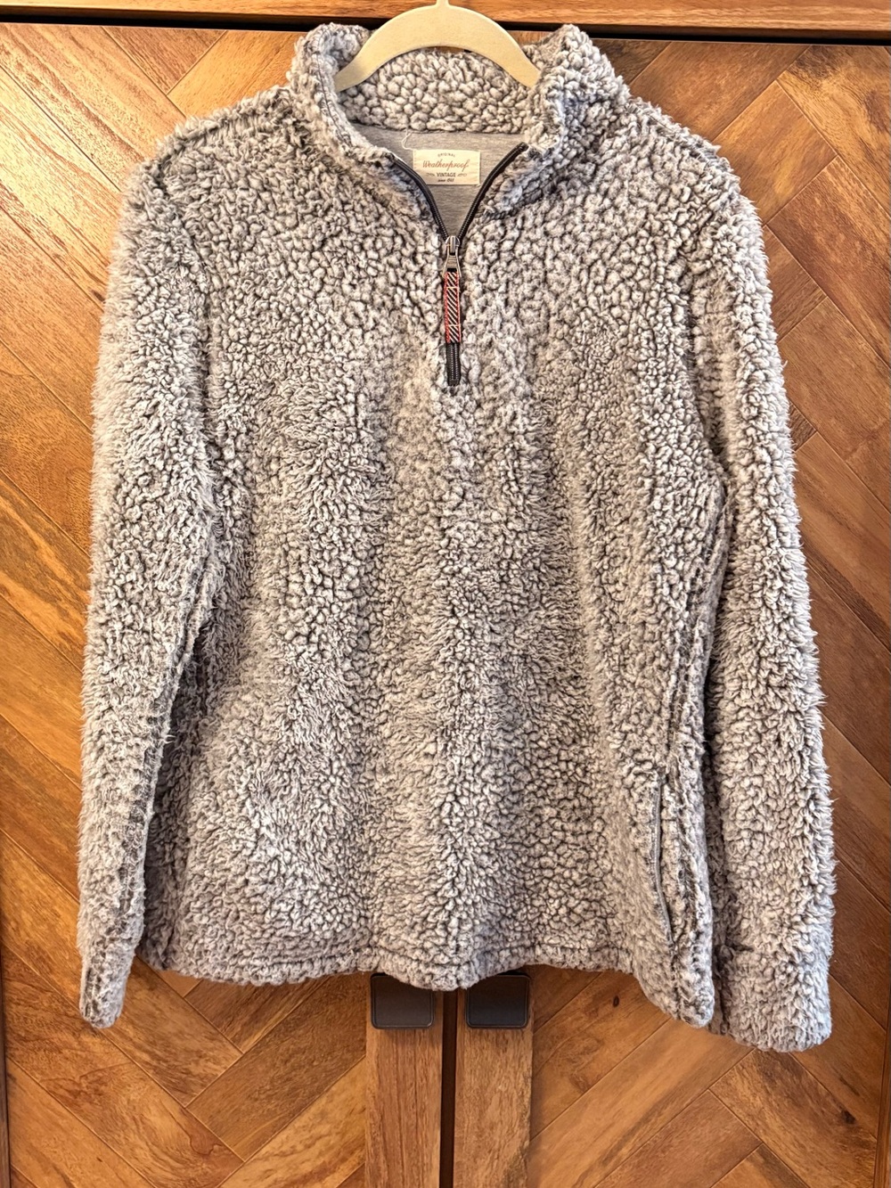 Cozy Quarter-Zip Sherpa Pullover Sweater - Gray